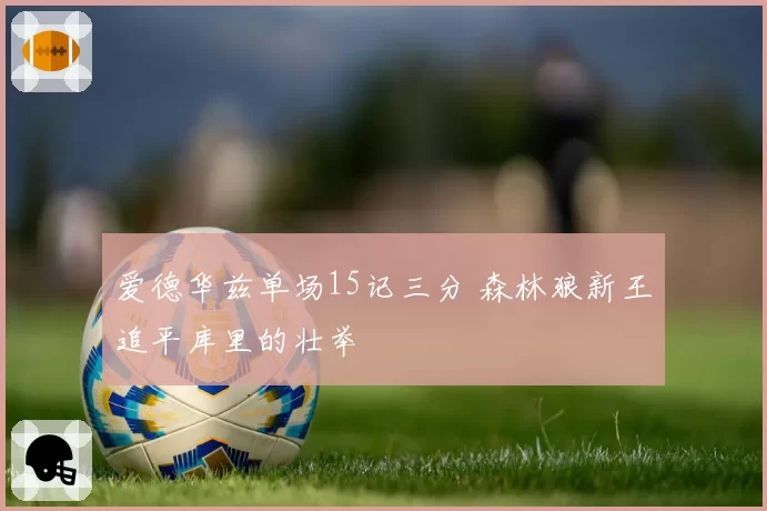 爱德华兹单场15记三分 森林狼新王追平库里的壮举